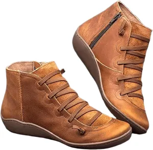 Boots For Women Ankle Booties Comfortable Western Cowgirl Cowboy Fashion Casual Retro Short Combat Booties Walking Shoes