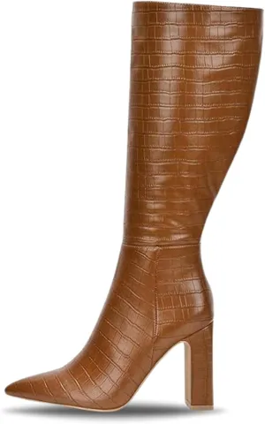 Cape Robbin Women's Mid-Calf Boots - Chunky Block Heel Ankle Booties (SayWhat-2)