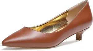 Castamere Womens Kitten Heel Pumps Pointed Toe Comfortable Office Shoes 3.5CM Low Heels