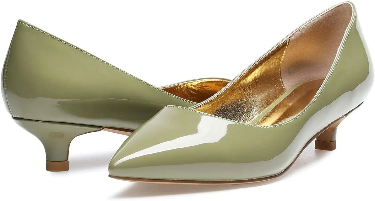 Castamere Womens Kitten Heel Pumps Pointed Toe Comfortable Office Shoes 3.5CM Low Heels