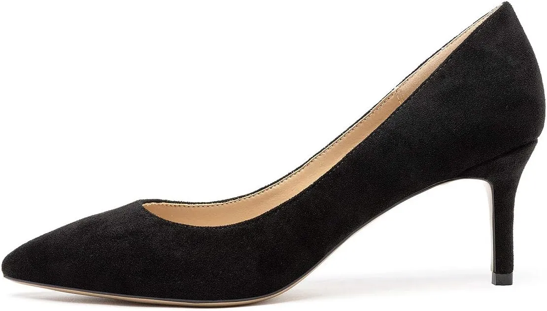 Castamere Womens Slip On Low Heel Pumps Pointed Toe Basic Comfortable 6.5CM Heels