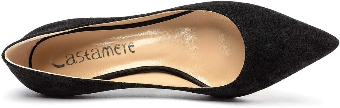 Castamere Womens Slip On Low Heel Pumps Pointed Toe Basic Comfortable 6.5CM Heels