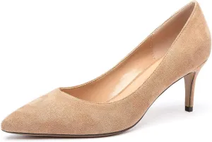 Castamere Womens Slip On Low Heel Pumps Pointed Toe Basic Comfortable 6.5CM Heels