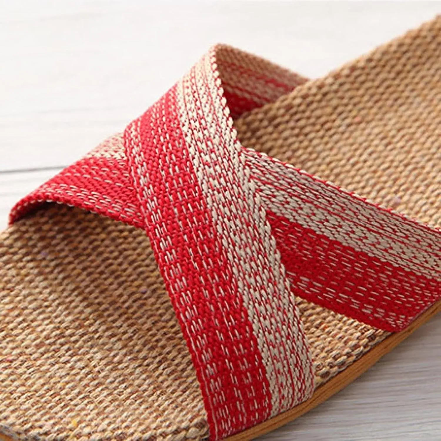 Casual Linen Summer Beach Shoes Indoor Slide Canvas Sandals
