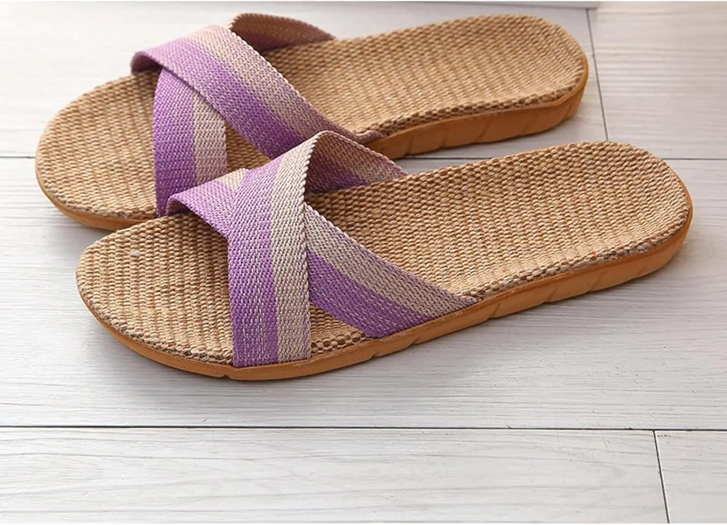 Casual Linen Summer Beach Shoes Indoor Slide Canvas Sandals