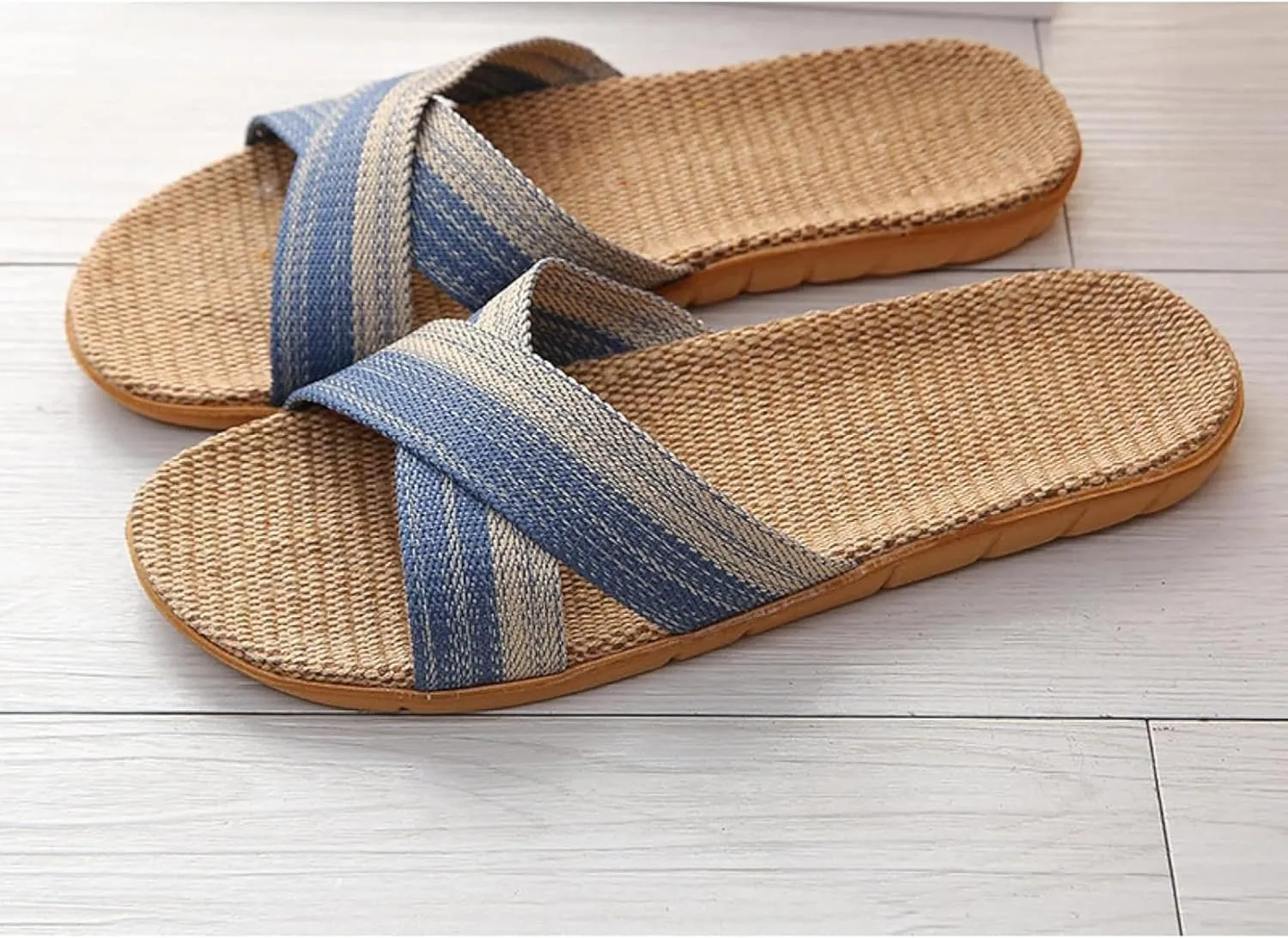 Casual Linen Summer Beach Shoes Indoor Slide Canvas Sandals