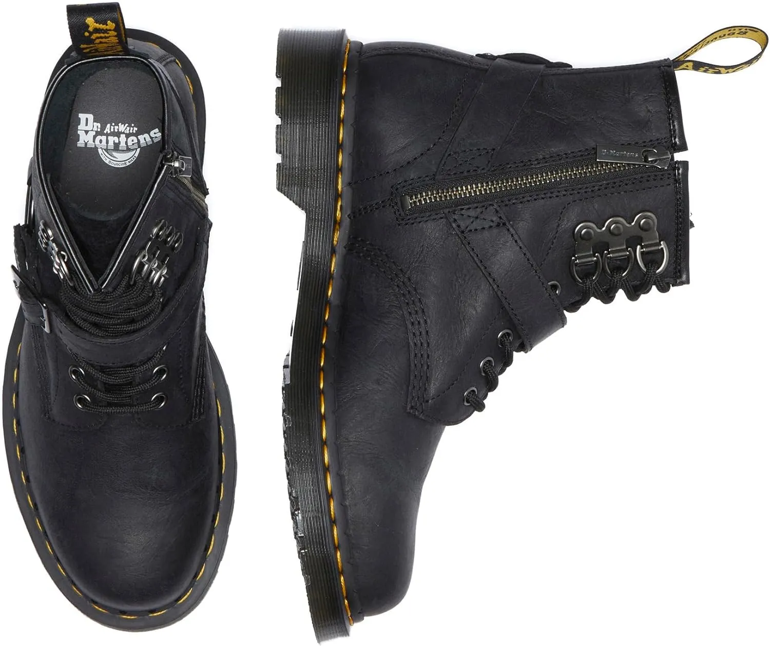 Dr. Martens Unisex-Adult 1460 Hardware Leather Lace-up Boots Combat