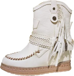 Eduavar Cowboy Boots for Women Cowboy Style, Western Boots Women Tassel Boots Western Ankle Booties Square Toe Platform Boots