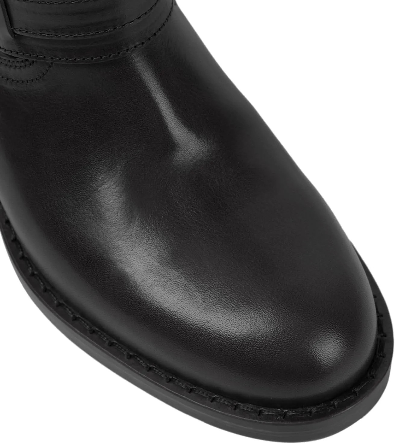 Elbslutt Mid Calf Boots For Women Motorcycle Boots Biker Riding Booties Low Heel Round Toe Chunky Block Heel Fashion Buckle Trendy Stylish Shoes Booties