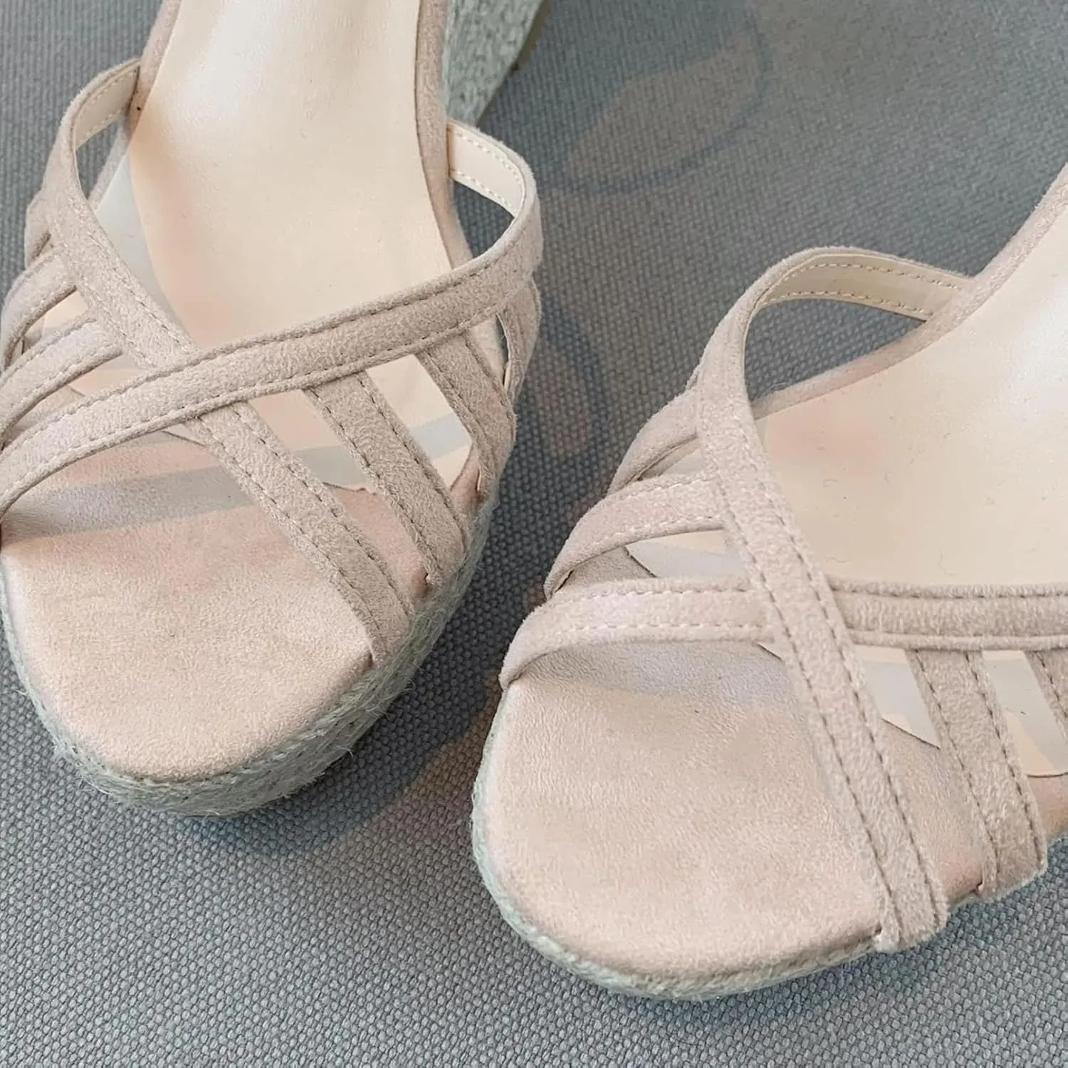 Elegant Summer Platform Skirts Lace up Canvas Sandals Wedding Party Wedge High Heels Women's