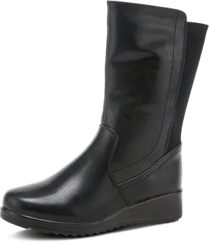 Flexus Spring Step Darcy Mid Calf Boots for Women - Waterproof Vegan-Friendly Women's Boots With Zipper and Padded Insole