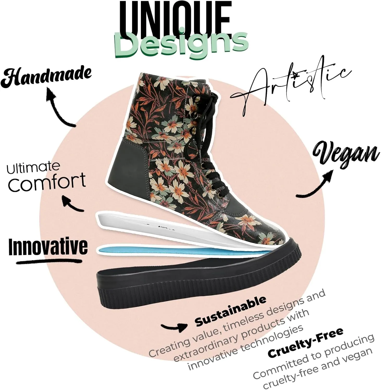 Future Boots for Women - Vegan Leather and Handmade Platform Boots for Women