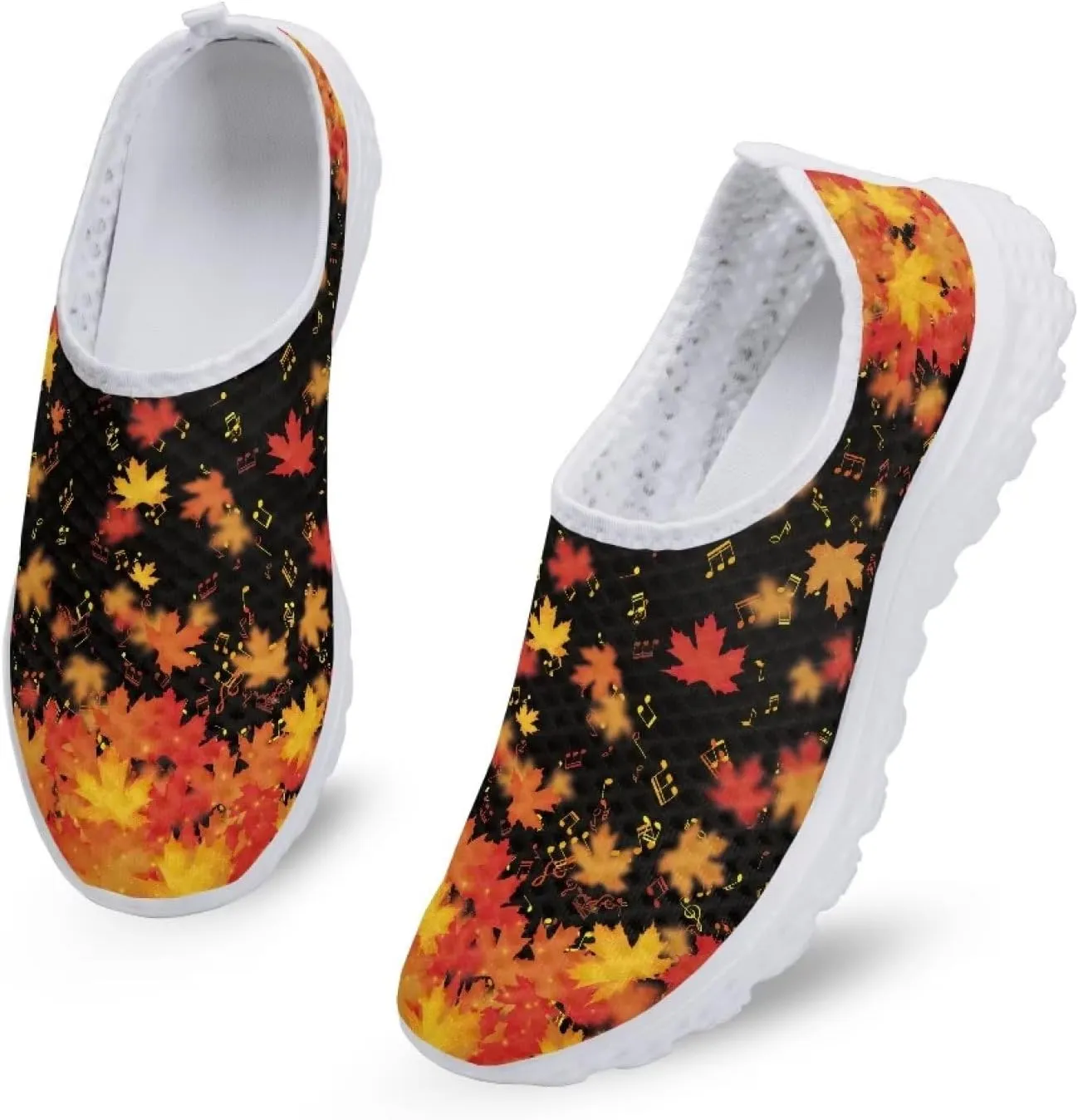 GIFTPUZZ Women's Slip-on Sneakers Breathable Casual Mesh Work Walking Shoes