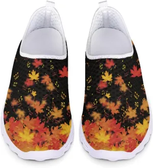GIFTPUZZ Women's Slip-on Sneakers Breathable Casual Mesh Work Walking Shoes