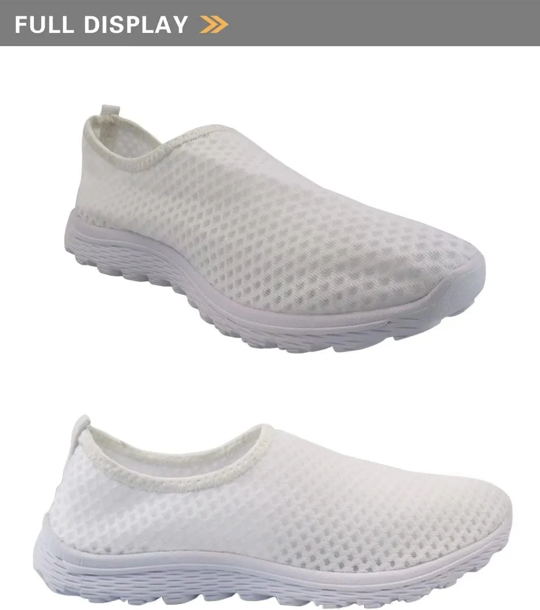 GIFTPUZZ Women's Slip-on Sneakers Breathable Casual Mesh Work Walking Shoes