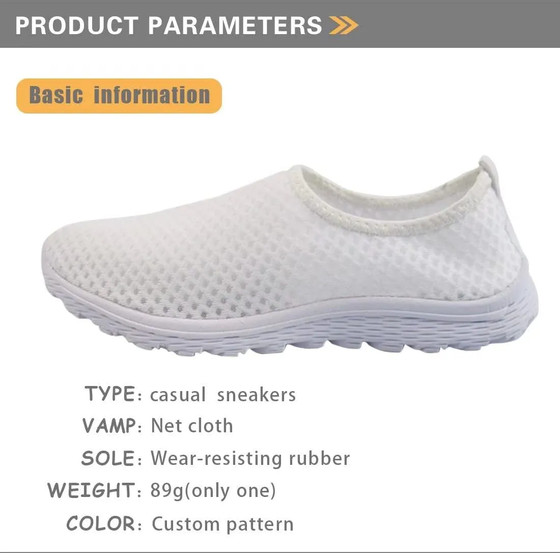 GIFTPUZZ Women's Slip-on Sneakers Breathable Casual Mesh Work Walking Shoes