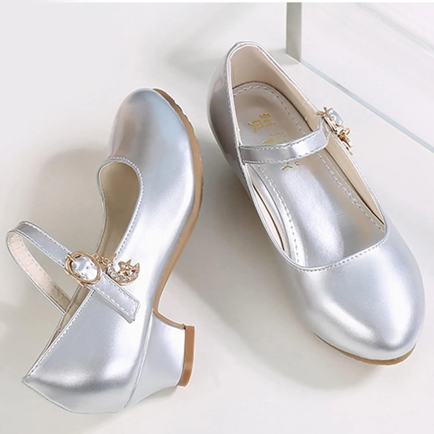 Girls Mary Jane Dress Shoes Toddler Flower Girl Wedding School Uniform Low Heels Little Kids Pump Shoes