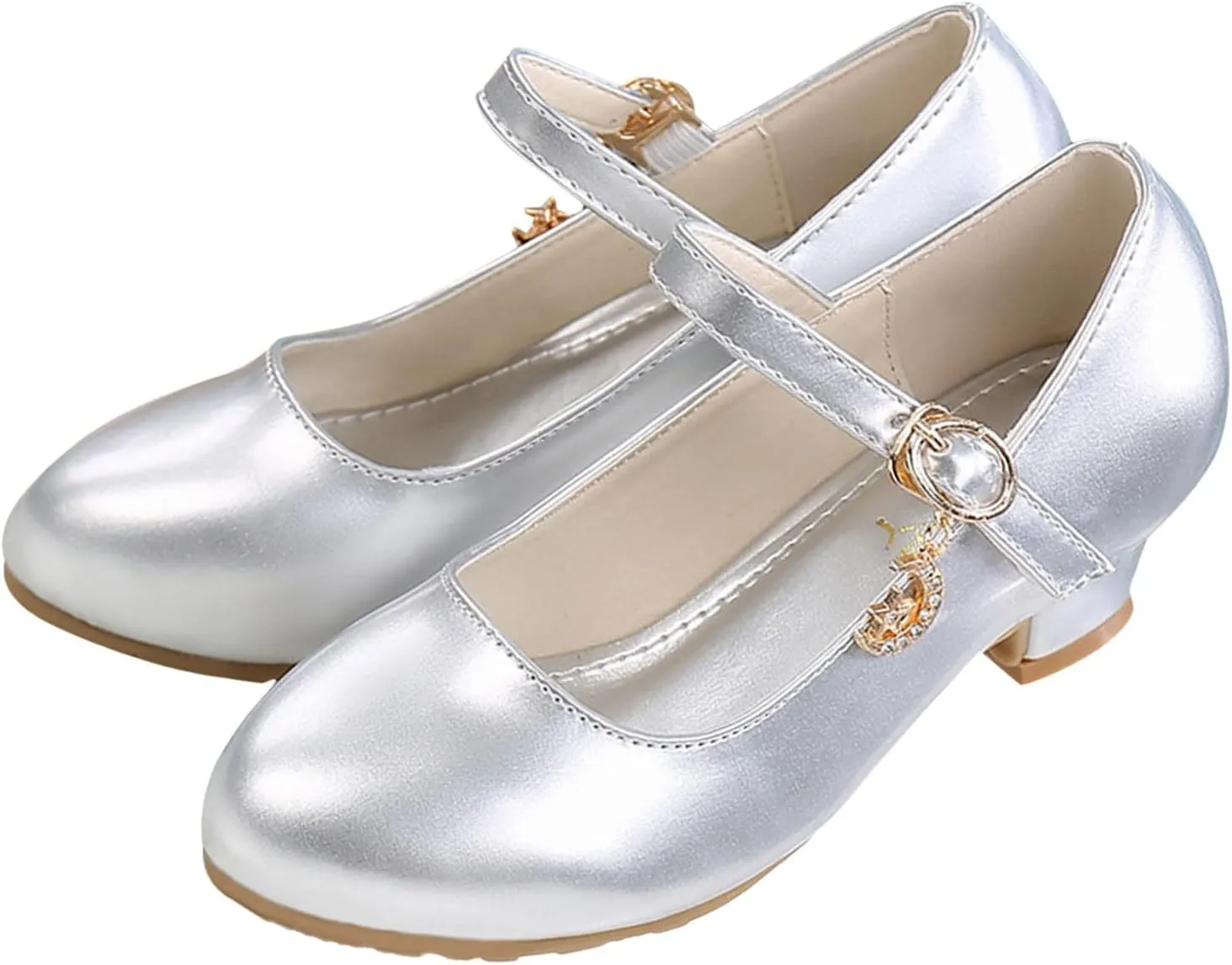 Girls Mary Jane Dress Shoes Toddler Flower Girl Wedding School Uniform Low Heels Little Kids Pump Shoes