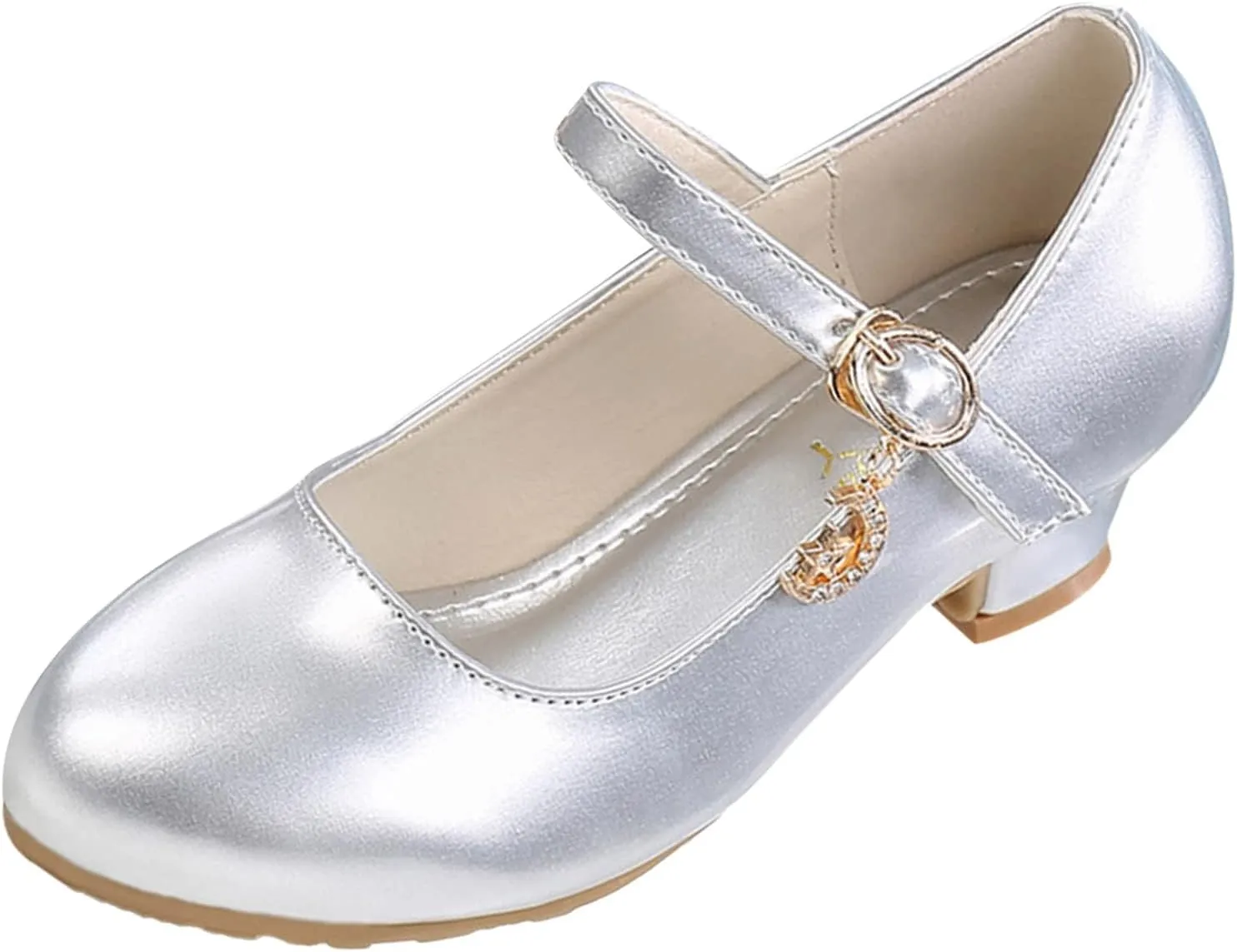 Girls Mary Jane Dress Shoes Toddler Flower Girl Wedding School Uniform Low Heels Little Kids Pump Shoes
