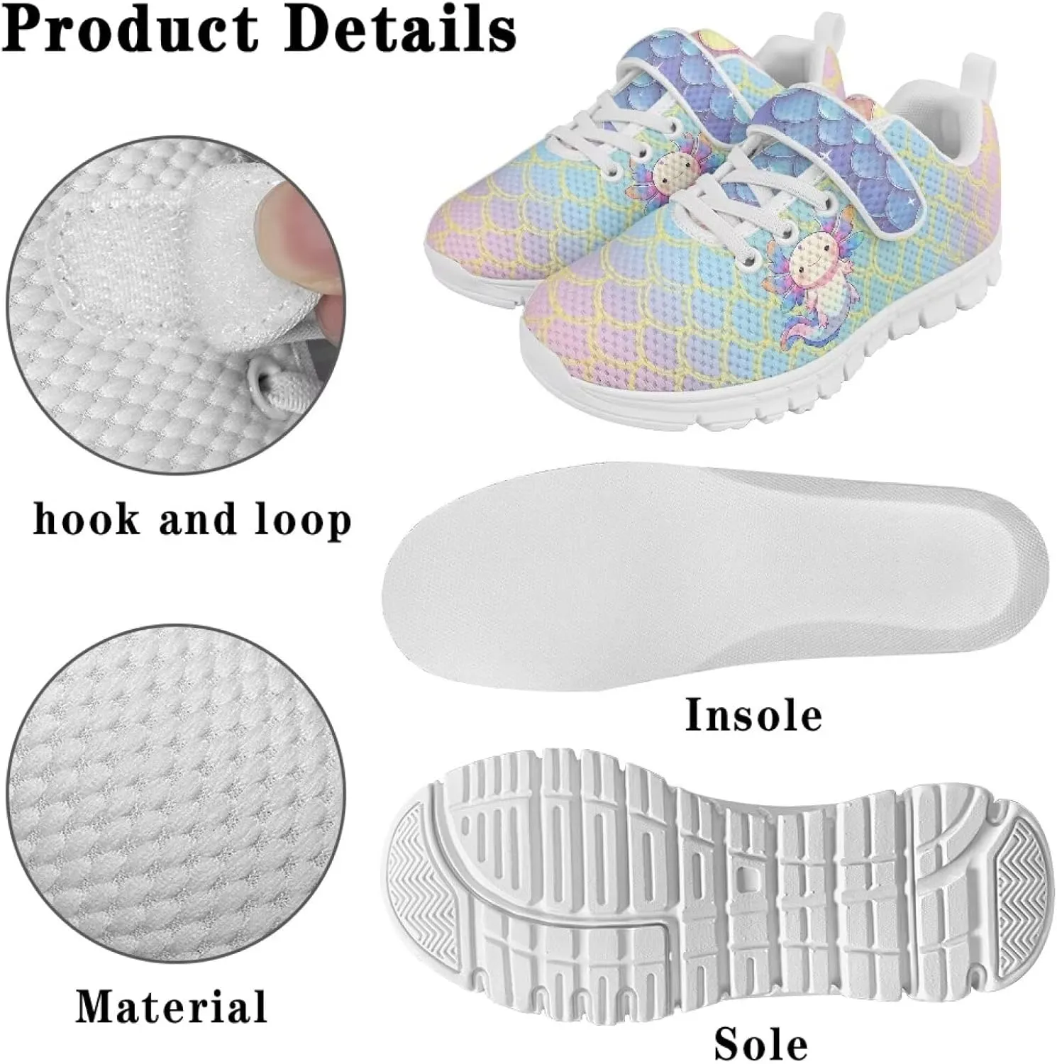 Girls Shoes Kids Slip On Sneakers Lightweight Summer Athletic Non-Slip