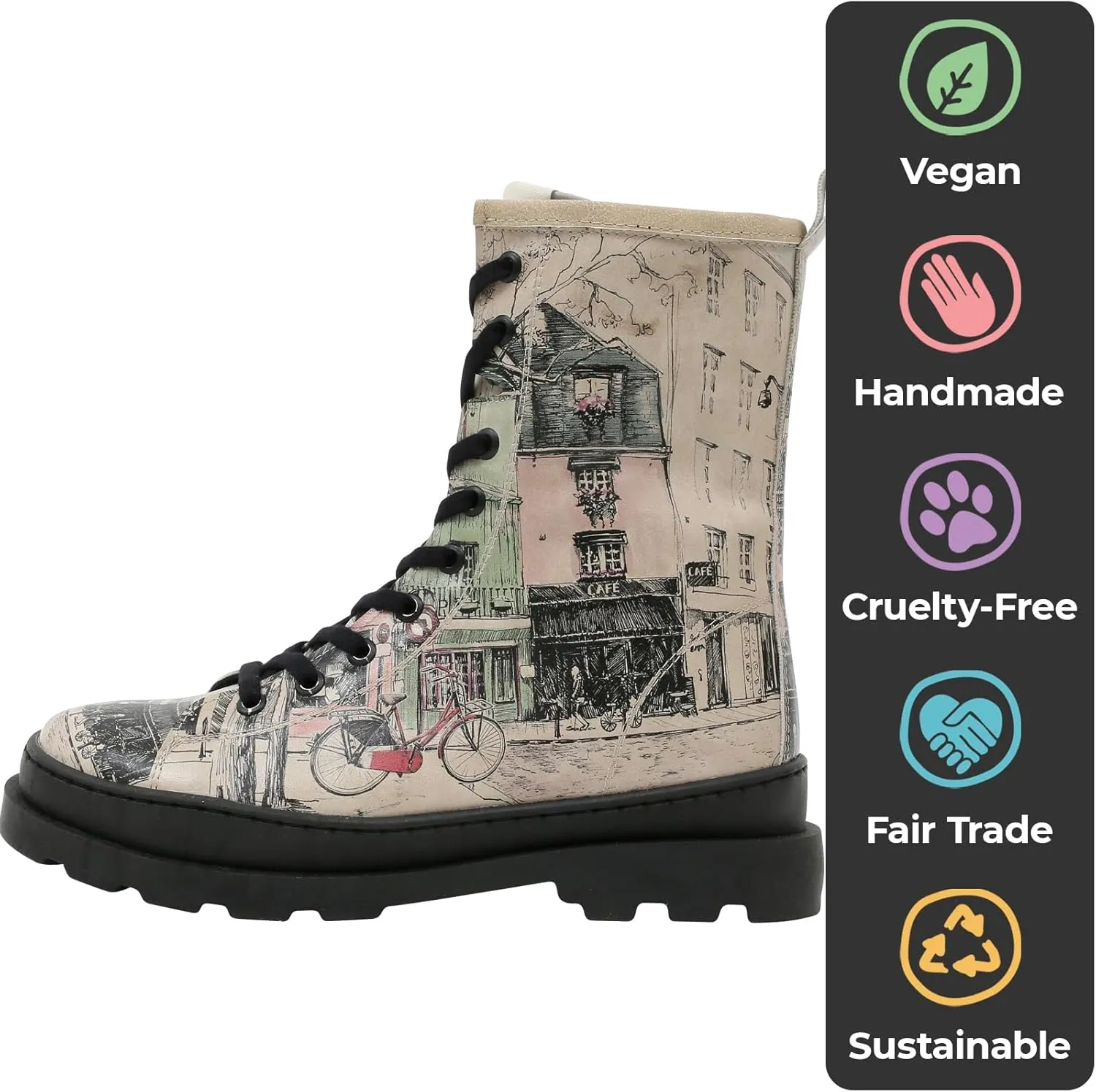 Gisele Boots for Women - Handmade and Vegan Leather Mid Calf Boots for Women,