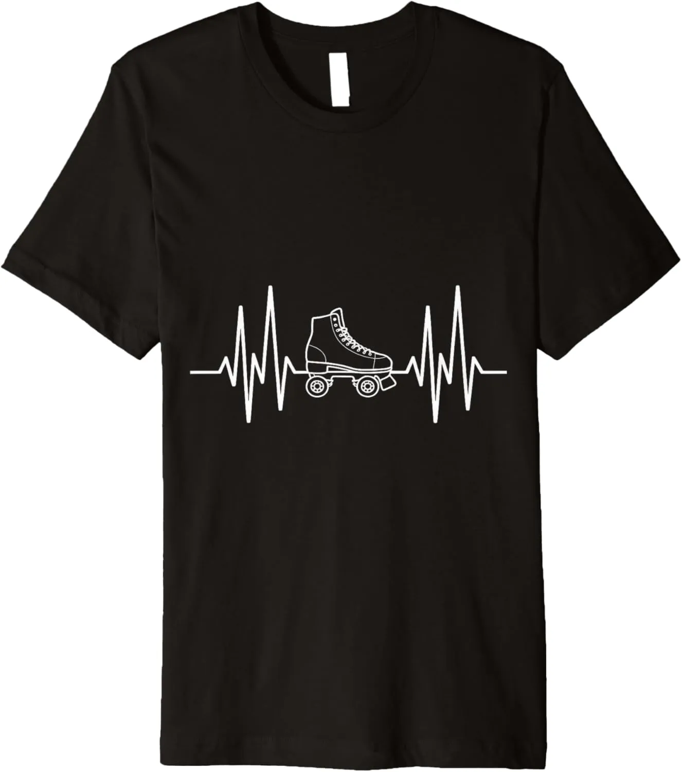 Heartbeat EKG Roller Skate Shoes Roller Skating Premium T-Shirt