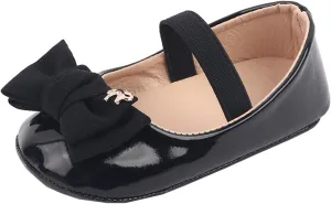 Infant Baby Girl Mary Jane Dress Shoes Ballet Flats for Girl Wedding Party School Shoes Bowknot Girls Dress up Shoes