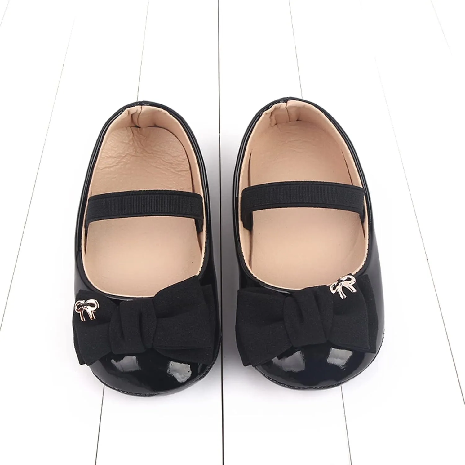 Infant Baby Girl Mary Jane Dress Shoes Ballet Flats for Girl Wedding Party School Shoes Bowknot Girls Dress up Shoes