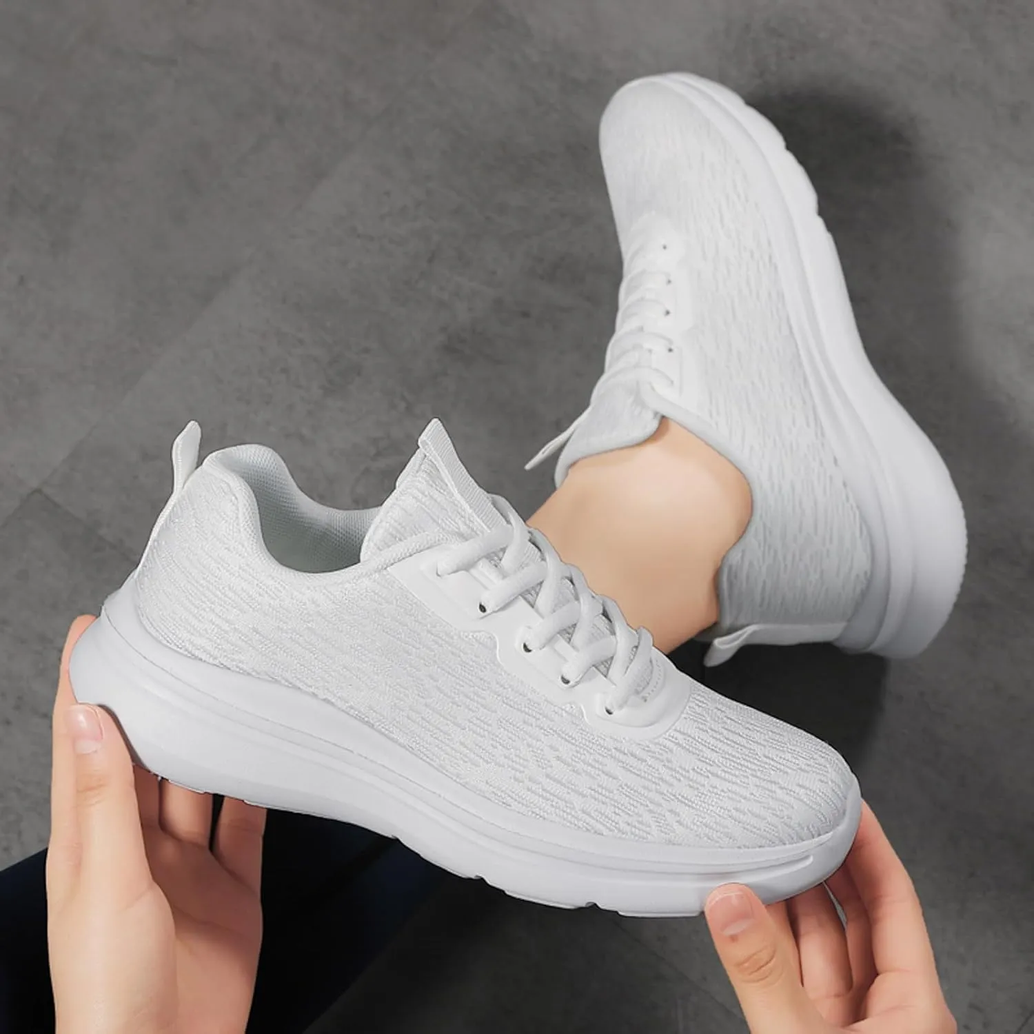 Jogging Walking Sneakers for Men Lightweight Breathable Slip on Running Shoe Athletic Fashion Sneakers for Men