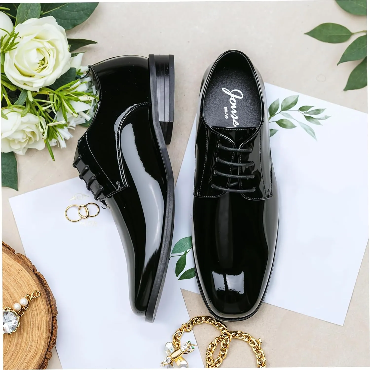 Jousen Mens Dress Shoes Formal Business Oxford Shoes for Men Tuxedo Dress Shoes for Men