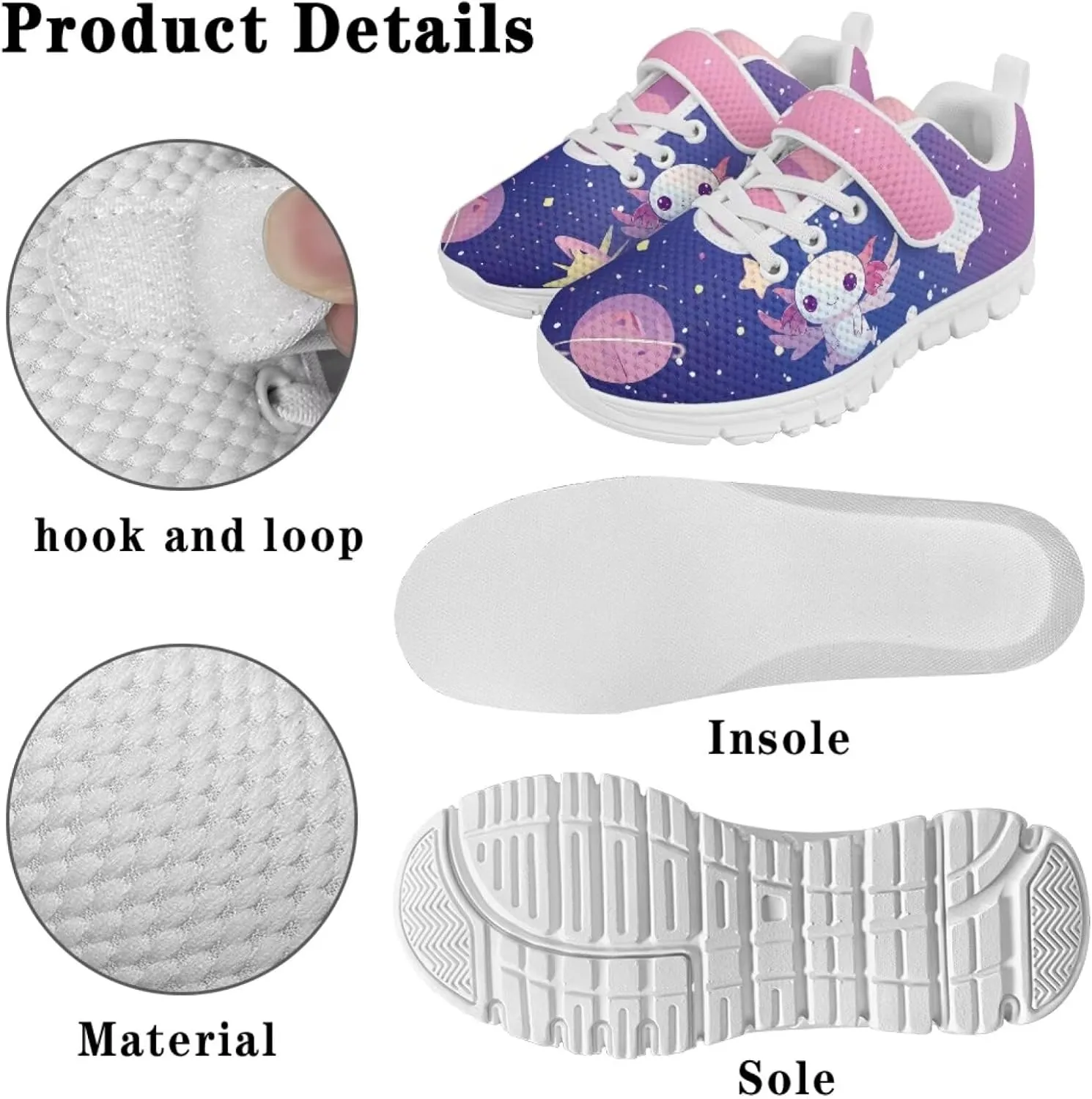 Kids Slip On Sneakers for Girls Soft Lightweight Athletic Tennis Shoes