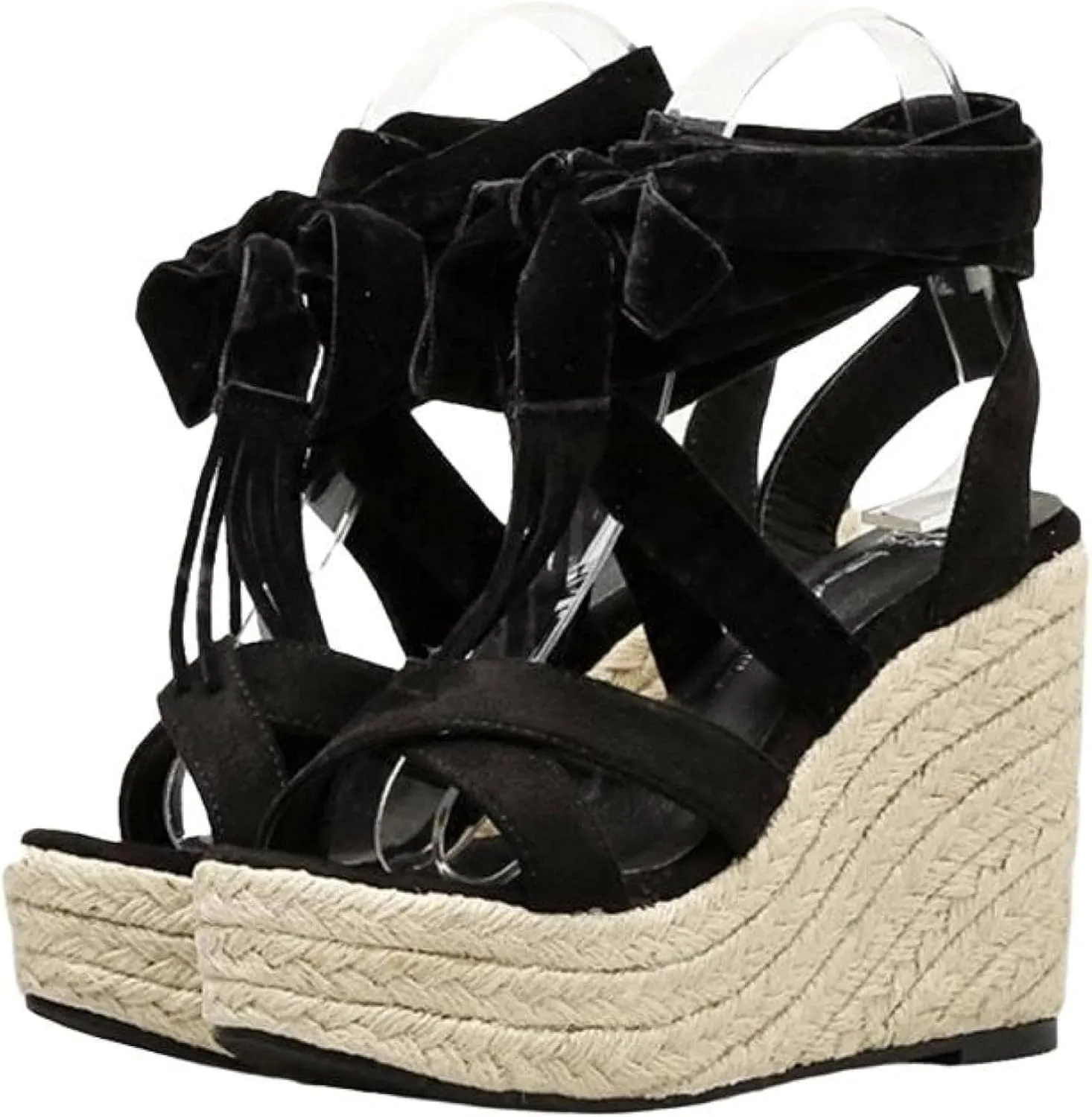 Lace up Wedge Sandals Thick Soled High-heeled Party Women's Summer Shoes