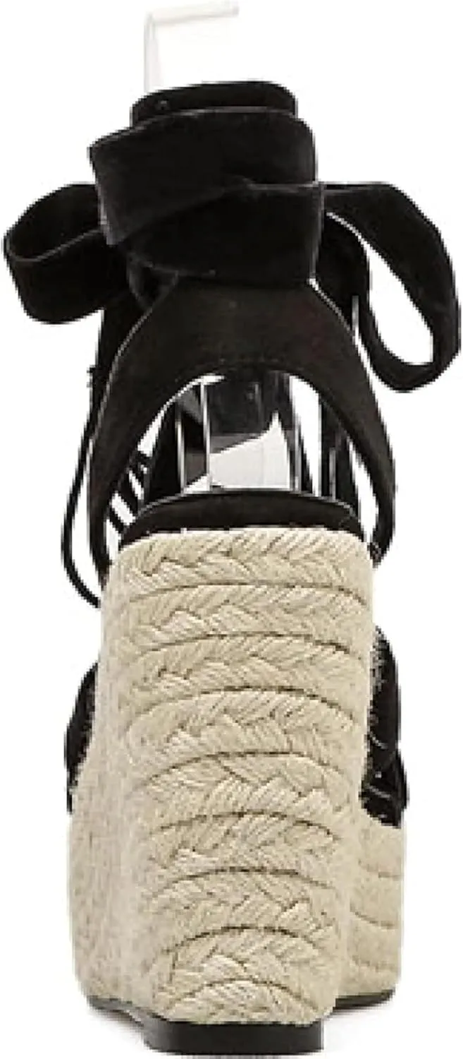 Lace up Wedge Sandals Thick Soled High-heeled Party Women's Summer Shoes