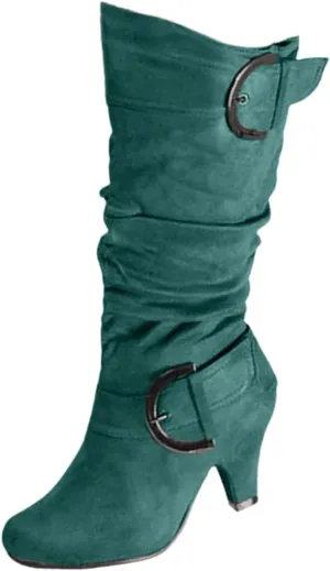 Ladmiple Fall Boots Women Knee High Wide Calf Vintage Victorian Boots 70s Lace up Mid Heel Cone Heel Western Boots 2024