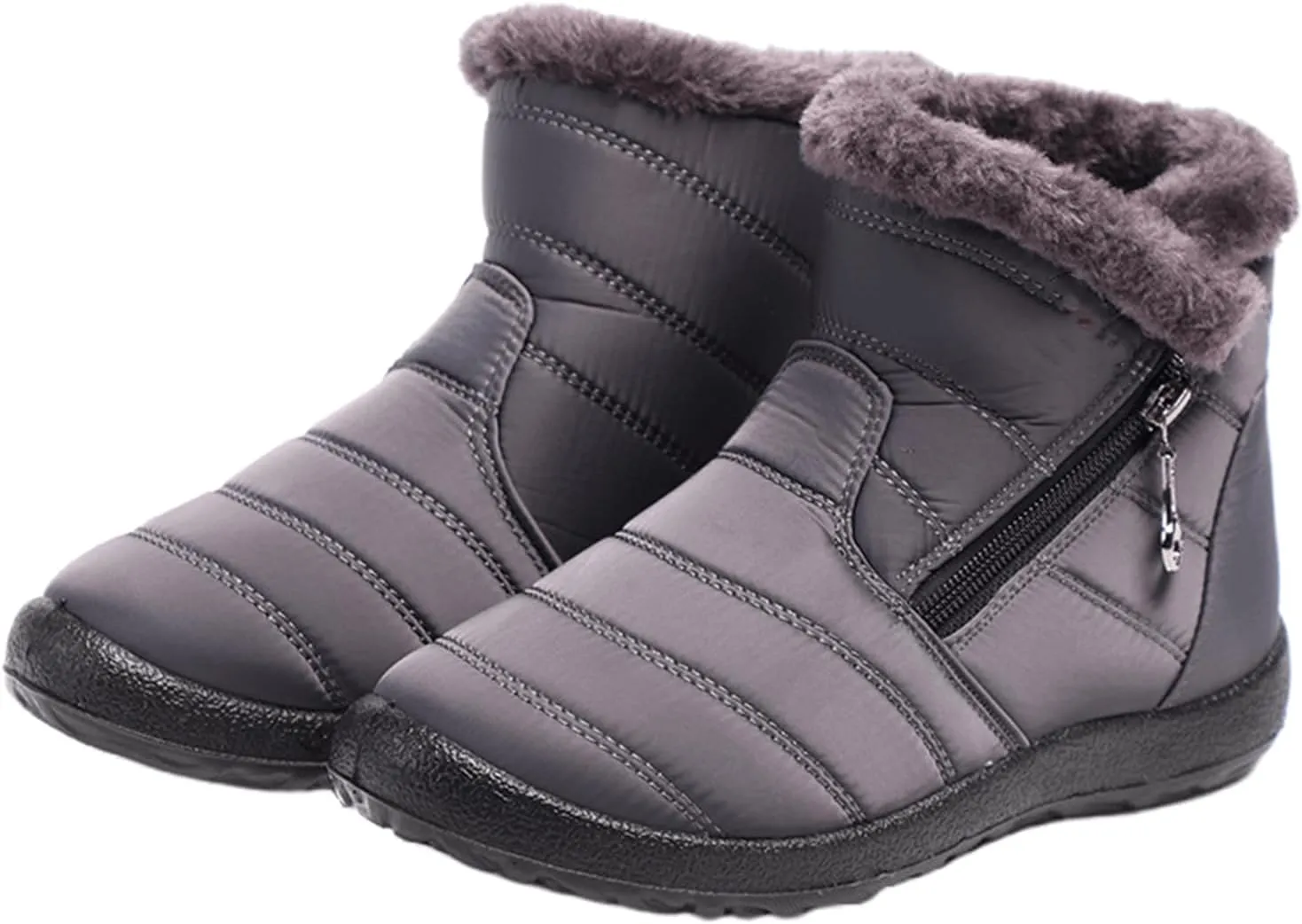 Lausiuoe Snow Boots For Women Waterproof Insulated Non Slip Winter Ankle Booties Warm Fur Lined Sneakers Outdoor Shoes