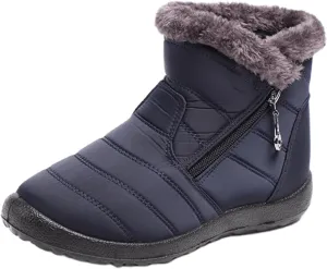 Lausiuoe Snow Boots For Women Waterproof Insulated Non Slip Winter Ankle Booties Warm Fur Lined Sneakers Outdoor Shoes