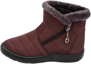 Lausiuoe Snow Boots For Women Waterproof Insulated Non Slip Winter Ankle Booties Warm Fur Lined Sneakers Outdoor Shoes