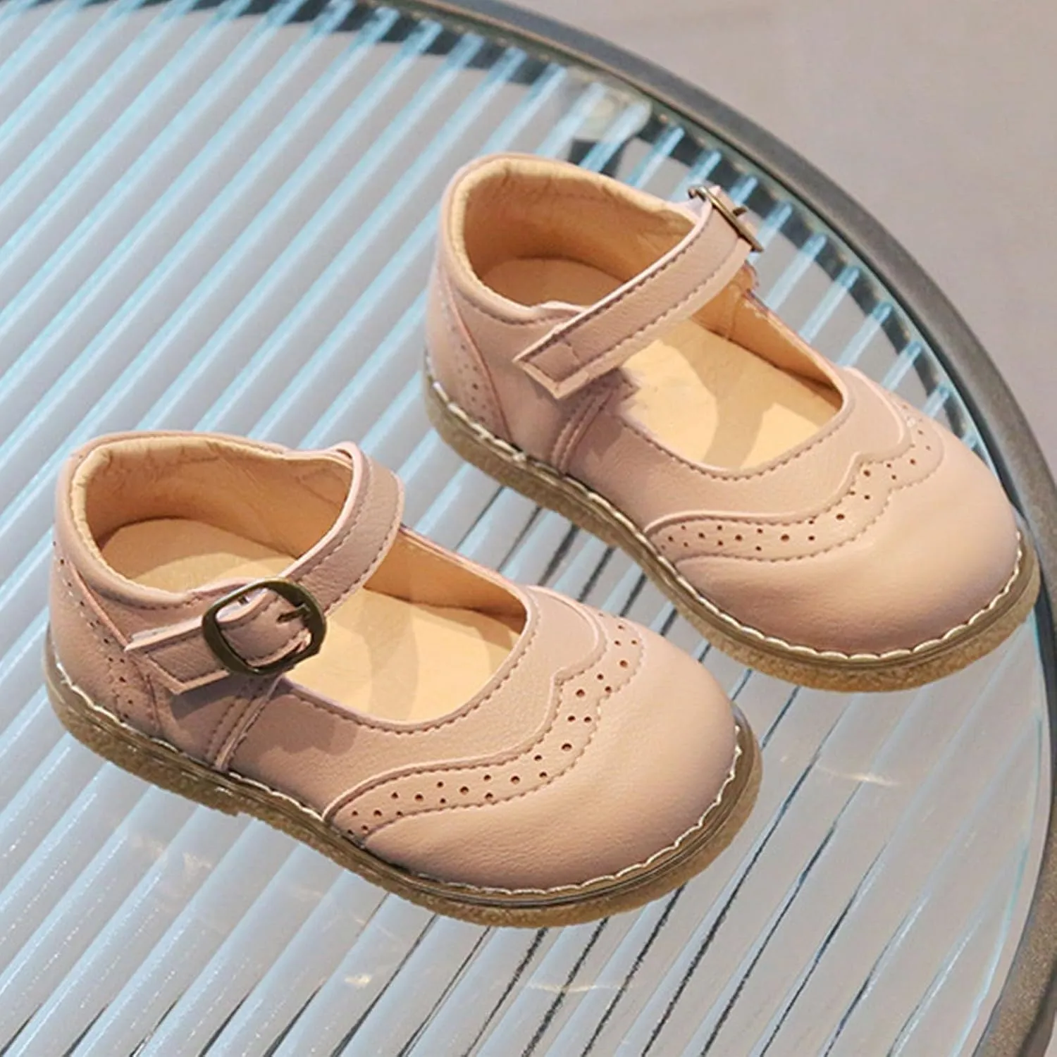 Little Girls Dress Shoes Mary Jane Ballet Flats Flower Toddler Girl Dress Shoes School Party Wedding Shoes