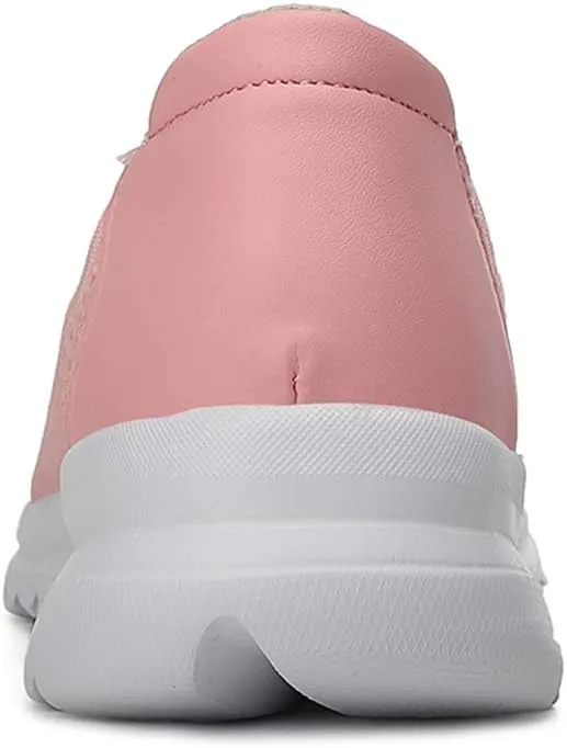 LLTMALL Women's Mesh Slip on Sneakers Comfortable Knit Ballet Flats Shoes