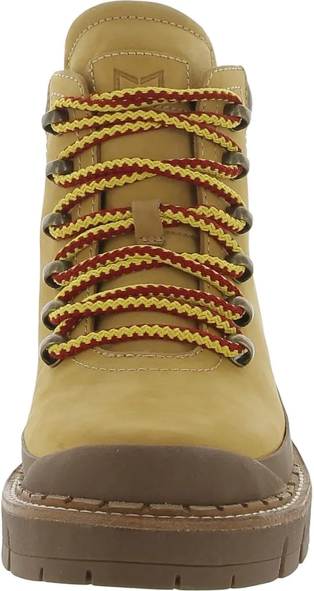 Marc Fisher LTD Womens Cairy Leather Lugged Sole Combat & Lace-up Boots