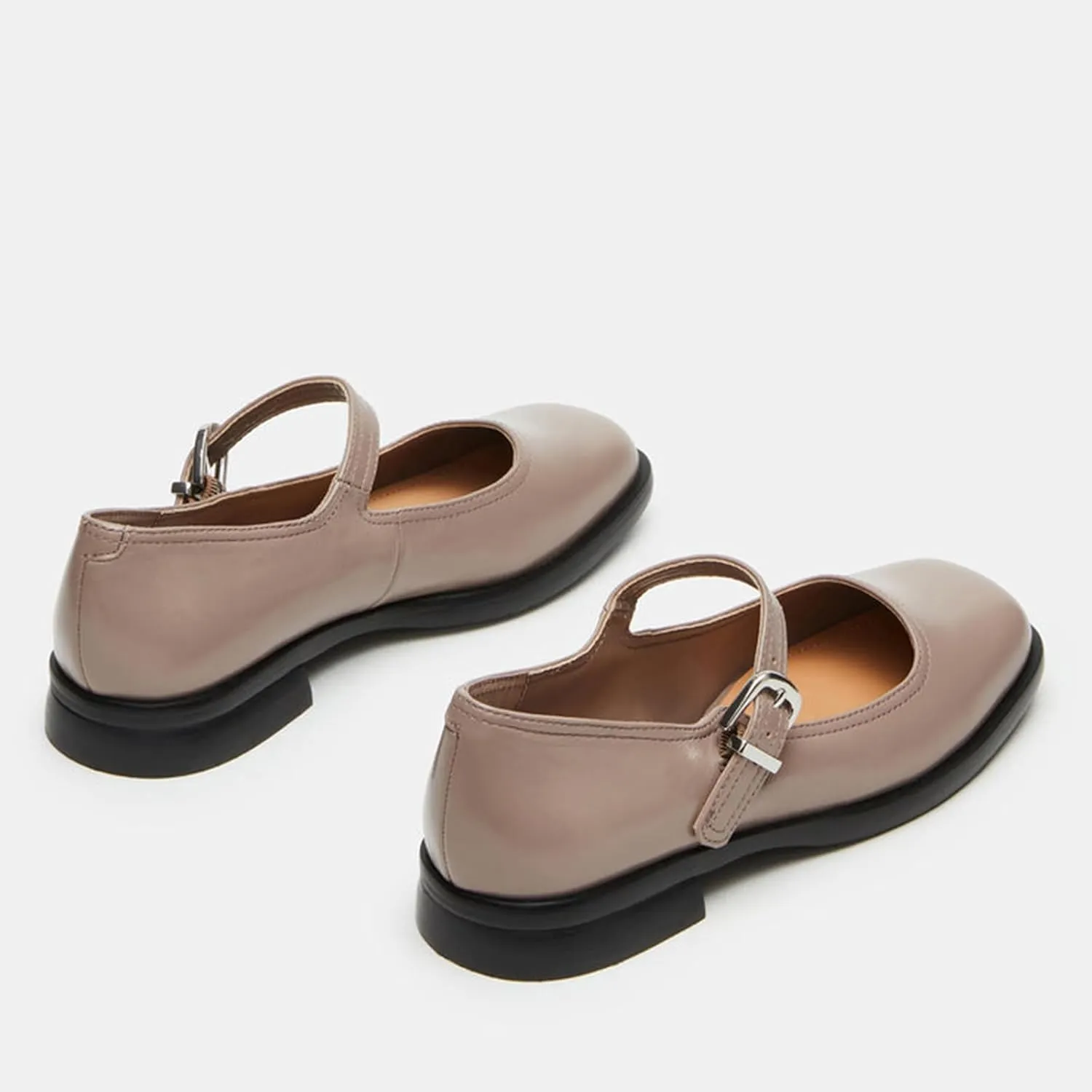 Mary Jane Shoes for Women Low Heel Chunky Flats Square Toe Ankle Strap Shoes Fashion Casual Shoes Work Mary Jane Flat Shoes Leather Loafers