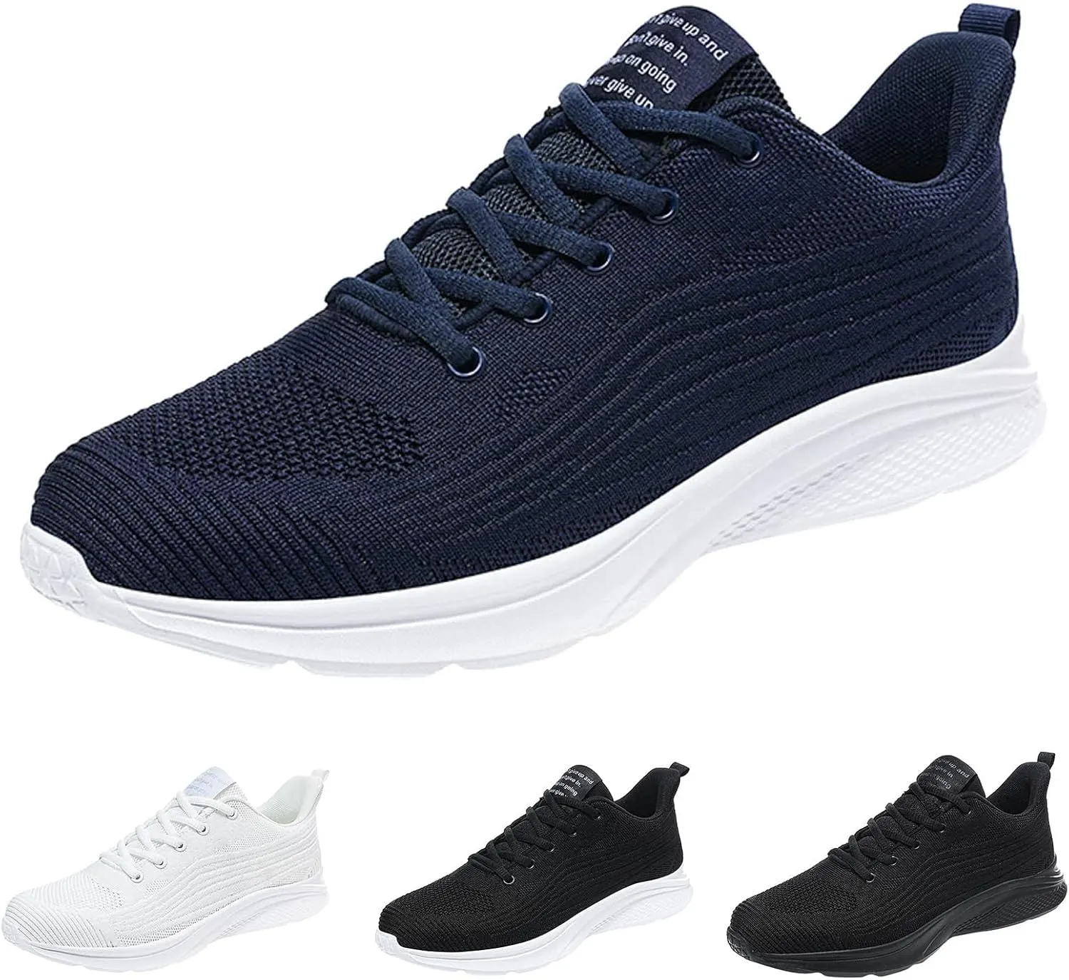 Men's Lightweight Sneakers Fashion Summer Mesh Breathable Sneakers Comfortable Lace Up Hiking Shoes for Men