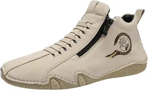 Men's Orthopedic Sneakers Comfortable Zipper Shoes Soft Flat Soled Casual Walking Sneakers Formal Dress Shoes