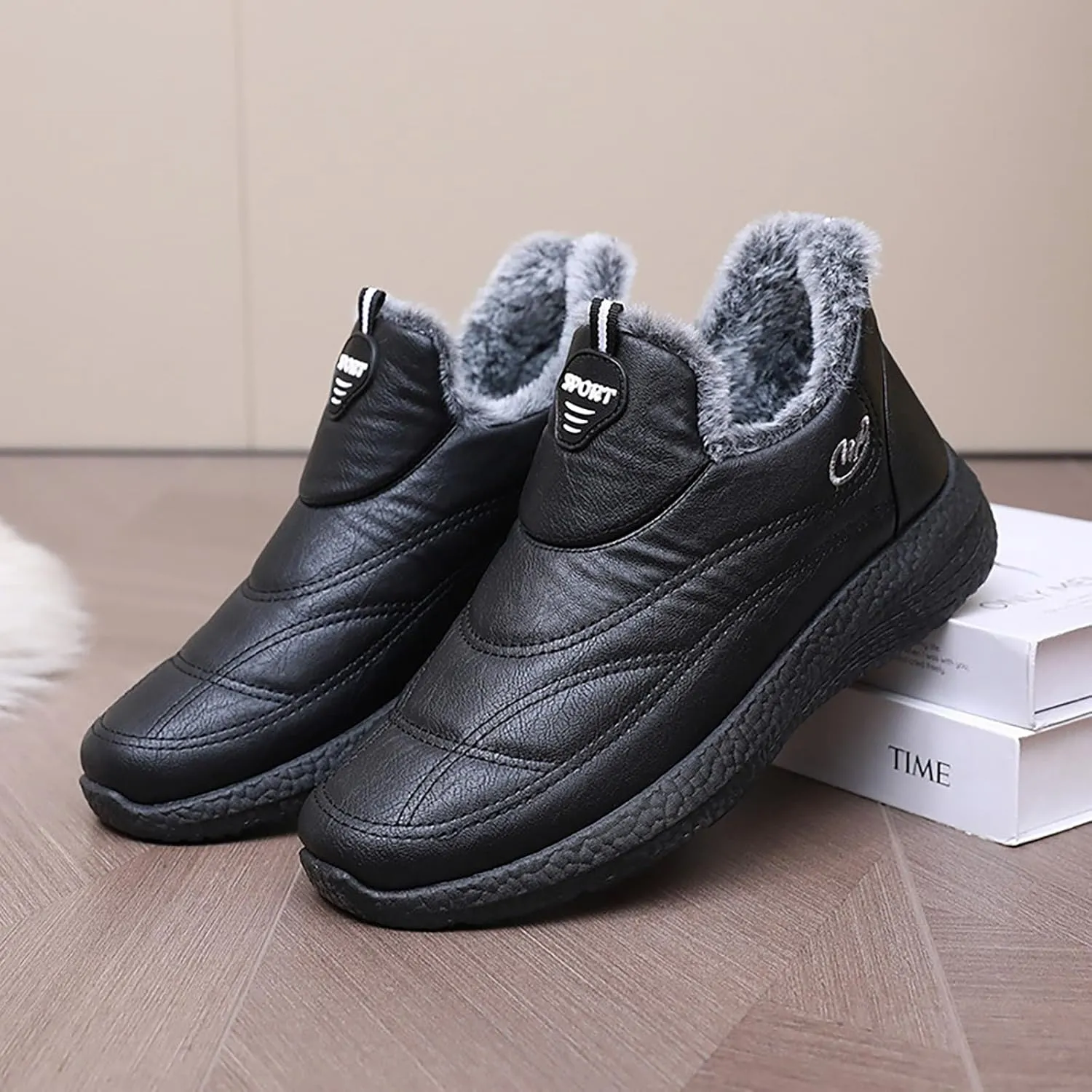 Mens Slip On Sneakers Walking Shoes Women Mens Casual Sneakers Lightweight Round Toe Flats Comfortable Mens Loafers Dress Shoes Womens Slip On Sneakers with Arch Support