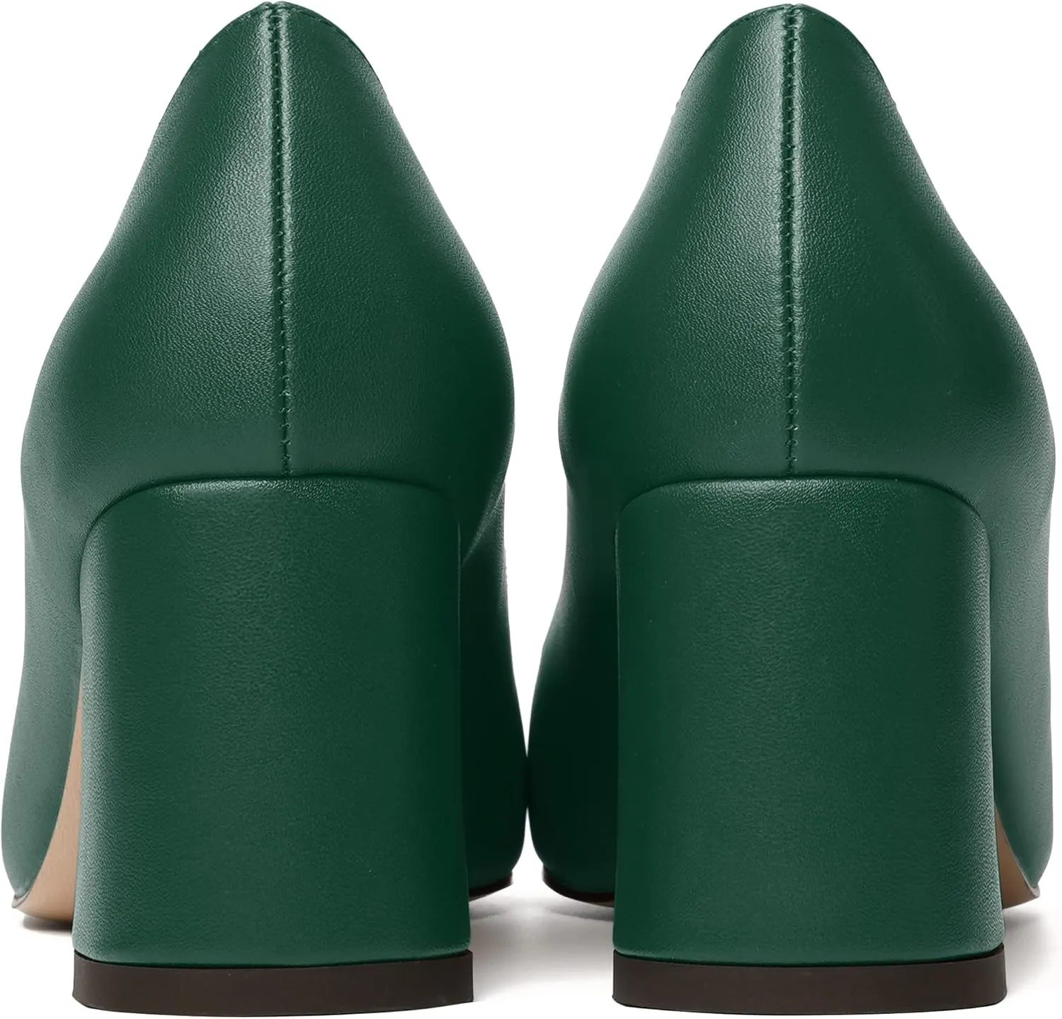 MODENCOCO Womens Office Slip On Comfortable Pointed Toe Casual Matte Chunky Low Heel Pumps Dress Shoes 2.5 Inch