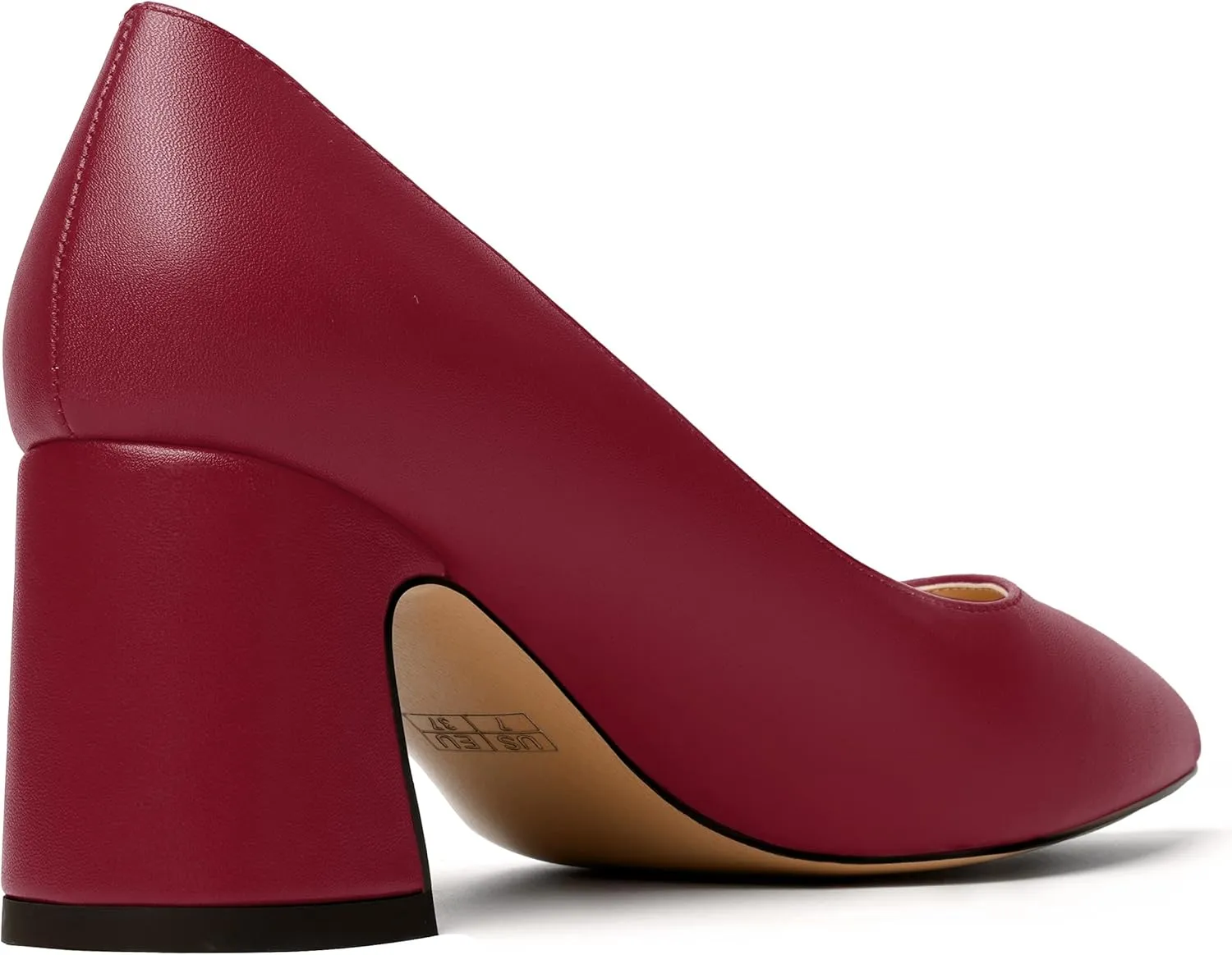 MODENCOCO Womens Office Slip On Comfortable Pointed Toe Casual Matte Chunky Low Heel Pumps Dress Shoes 2.5 Inch