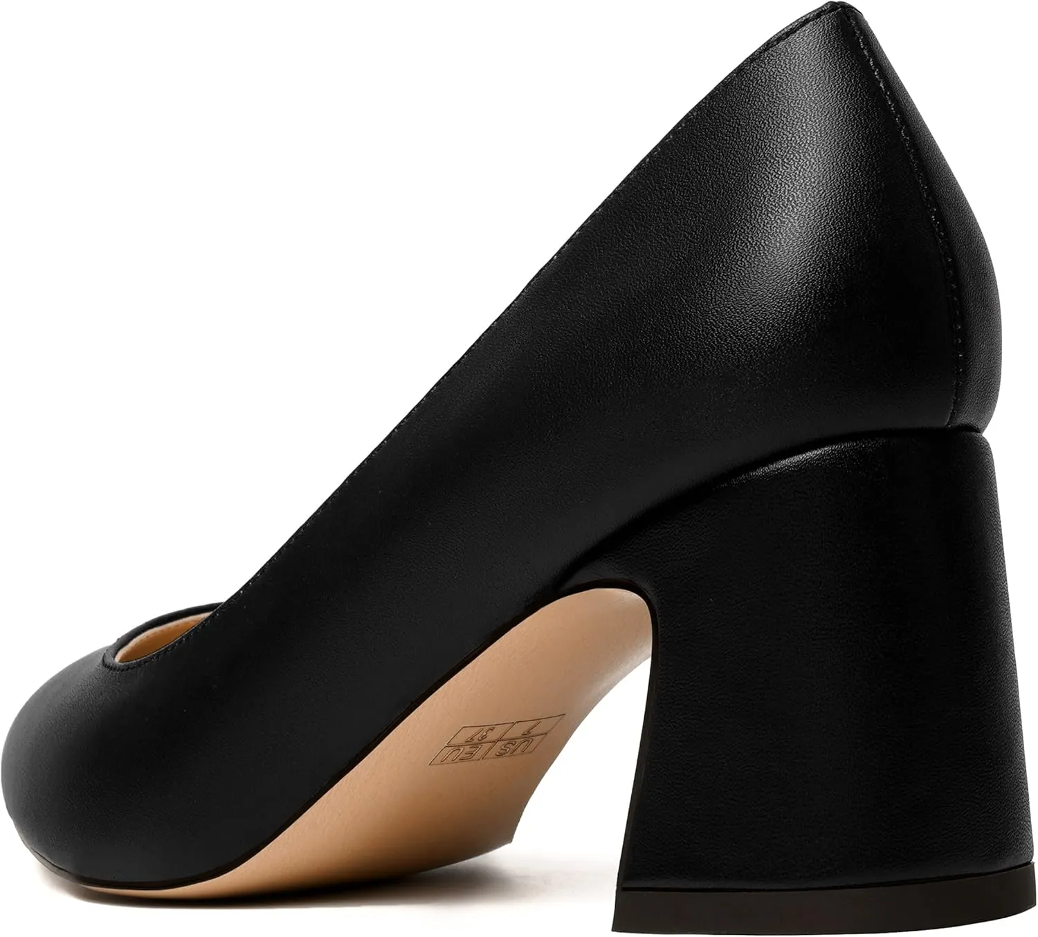 MODENCOCO Womens Office Slip On Comfortable Pointed Toe Casual Matte Chunky Low Heel Pumps Dress Shoes 2.5 Inch