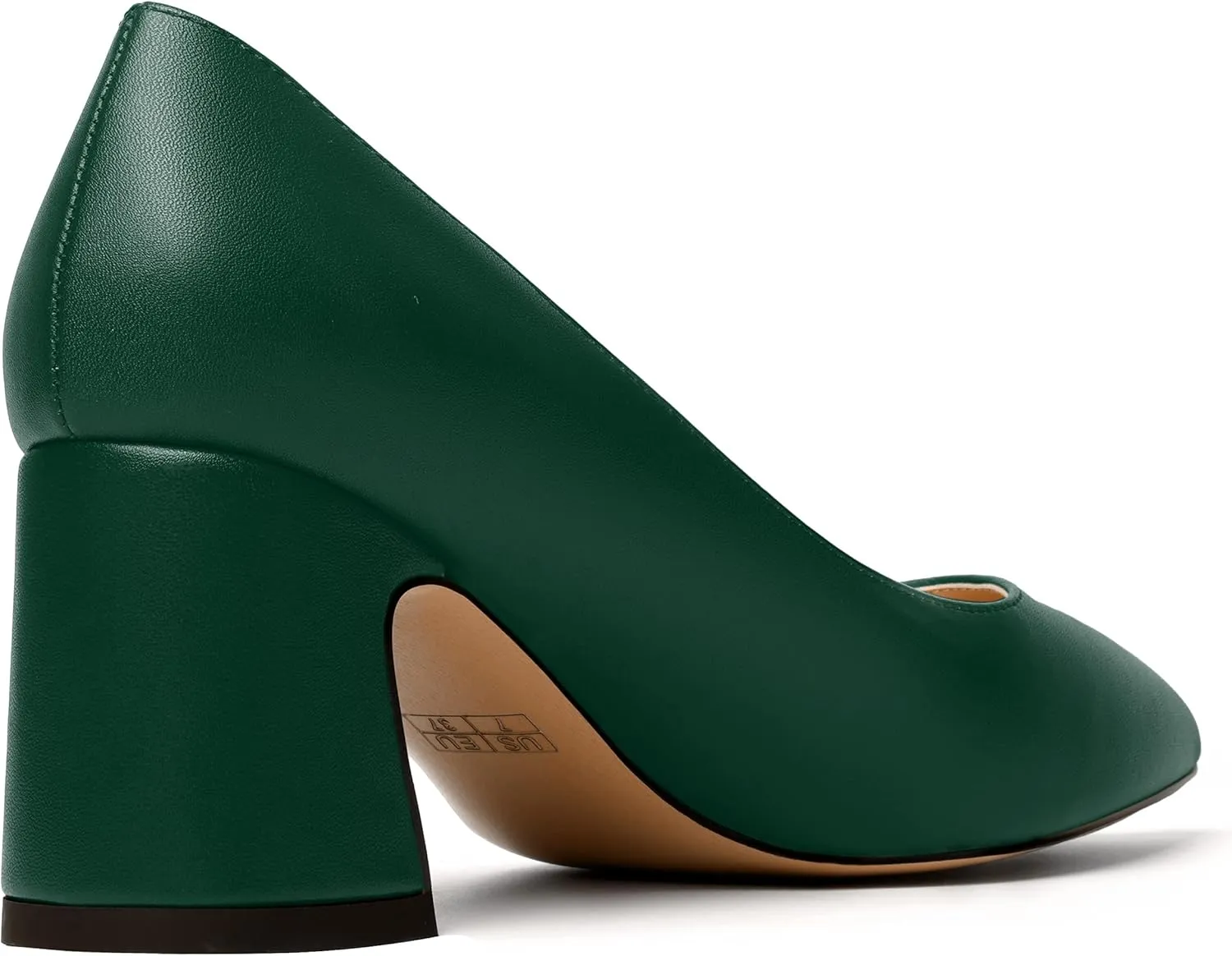 MODENCOCO Womens Office Slip On Comfortable Pointed Toe Casual Matte Chunky Low Heel Pumps Dress Shoes 2.5 Inch