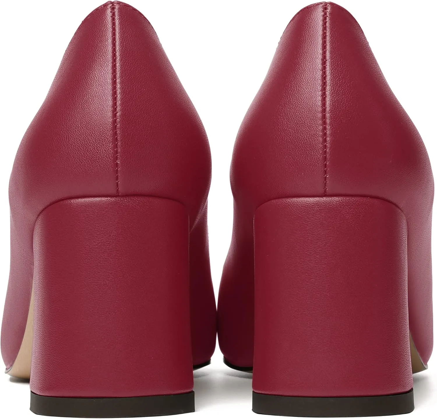 MODENCOCO Womens Office Slip On Comfortable Pointed Toe Casual Matte Chunky Low Heel Pumps Dress Shoes 2.5 Inch
