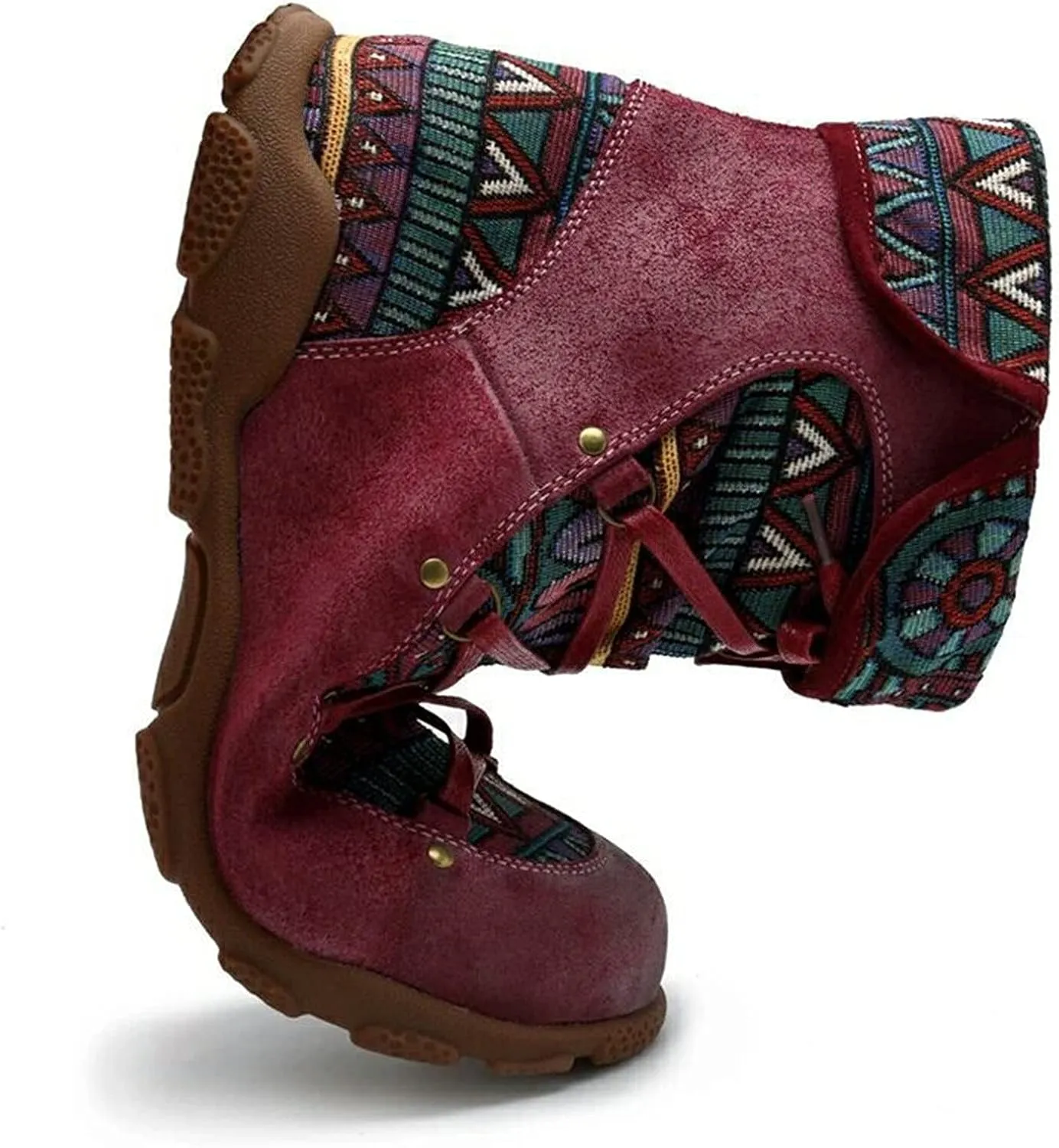 oiangi Boots for Women Ankle Booties Fashion Comfy Leather Arch Support Steel Toe Zipper Bohemian Boots Waterproof and Windproof Soft Damping Shoes